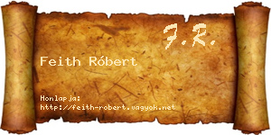 Feith Róbert névjegykártya